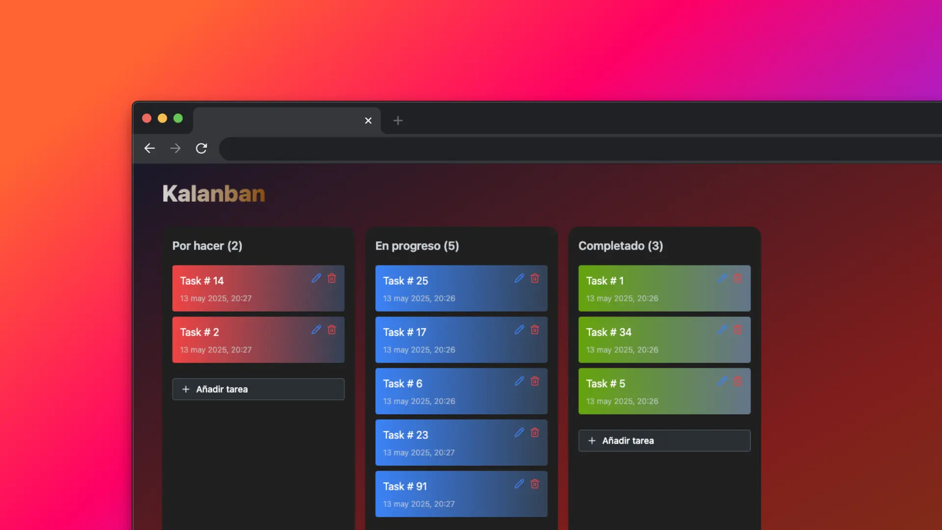 Kalanban - Tablero tipo Trello con drag & drop